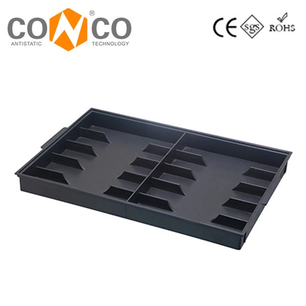 Conco PP negro antiestático 430*330*67mm Bandeja