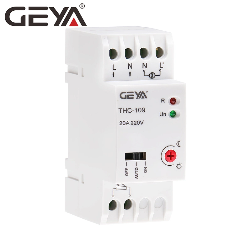 Geya THC-109 16A DIN - Interruptor temporizador de calha Astronômico Automático tempo Digital Interruptor de controlo
