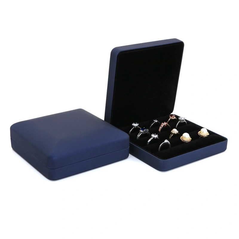 High-End PU Leather Ring Storage Box Earrings Studs Packing Box Custom Jewelry Display Box