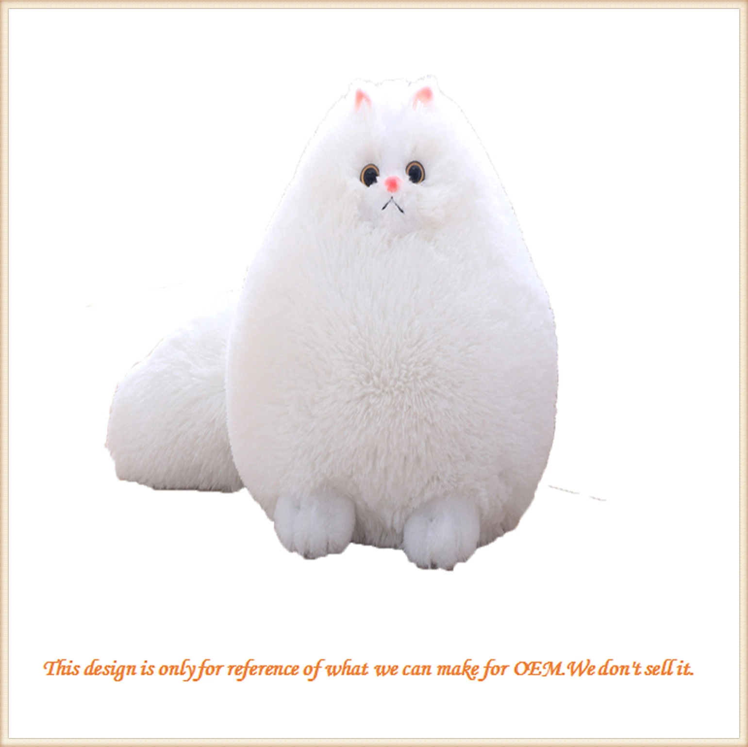 Lovely Ctute Round Soft Plush Neko Toy Stuffed Cat