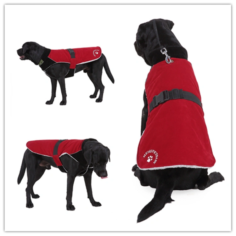 Suede Fabric Pet Apparel Clothing for Dog Warm and Soft Winter Dog Coat