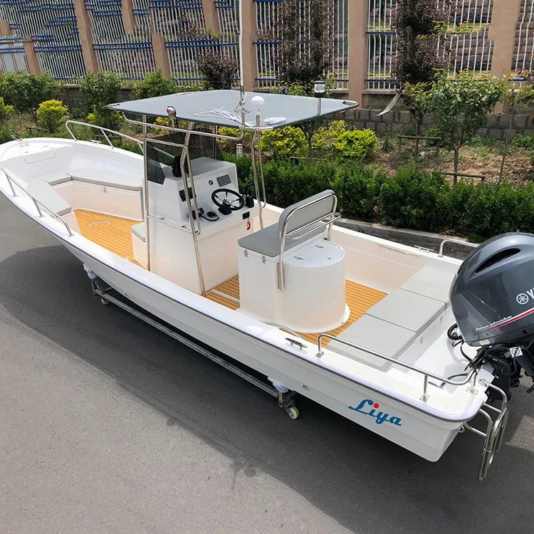 Liya Customize Fishing Boat 7.6m Motor FRP Ship for Sale