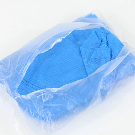 Disposable Clear Blue Plastic Shower Medical Hat Bouffant Medical Cap