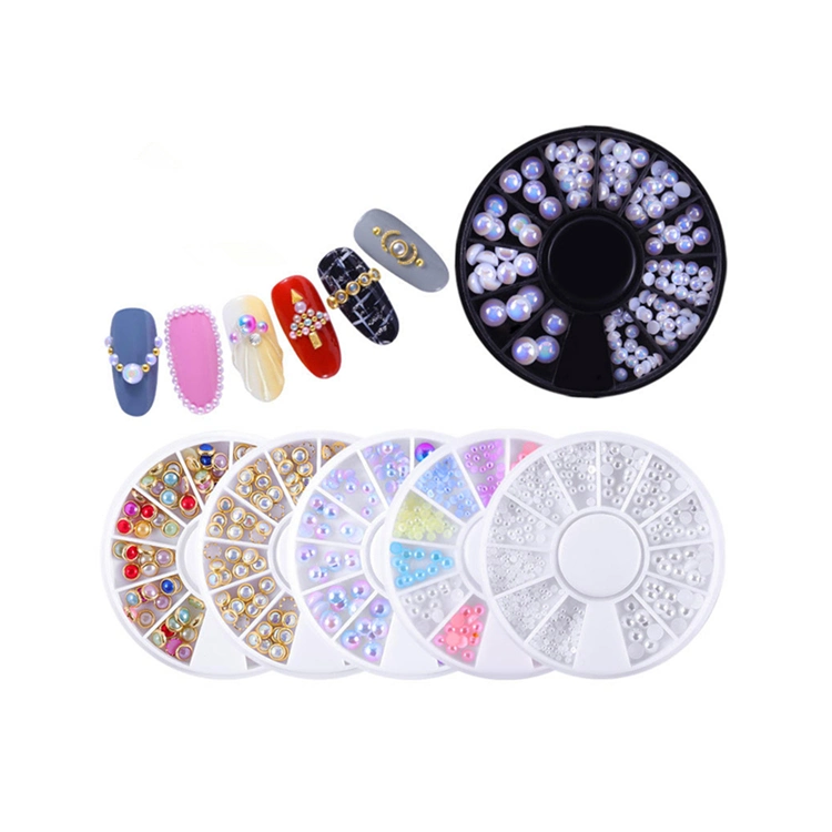 Professional Mixed Nail Art 3D Flatback Pearl Gem, Nail Crystal, Designer Decoration