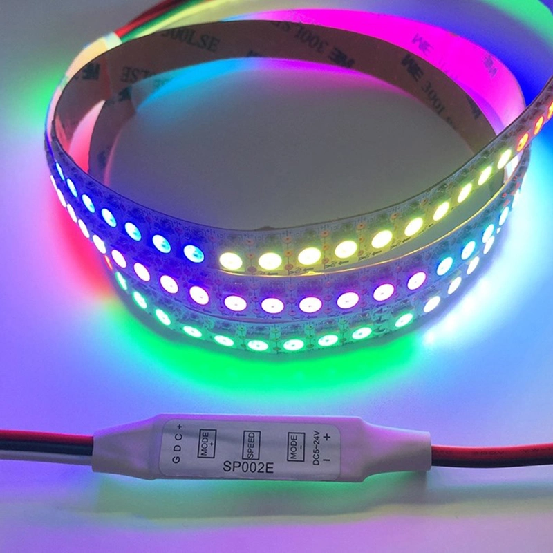 Contrôleur Mini RGB 3 touches DC5-24V Sp002e micro-contrôleur pour Ws2811 Ws2812b pixels bande LED Dream Color à 2048 pixels