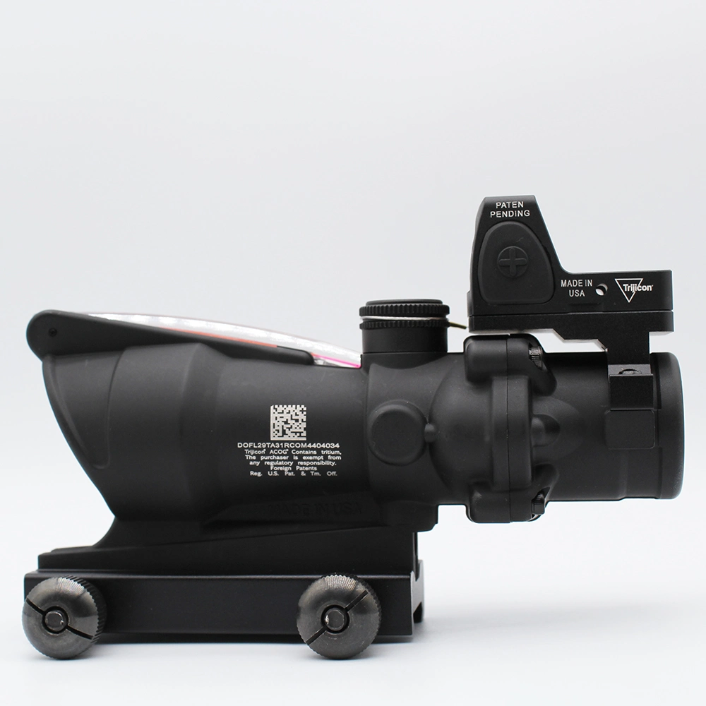 Acog 4X32 Fibre Chevron lumineux rouge portée de vue tactique de chasse avec RMR Logo en relief et Killflash