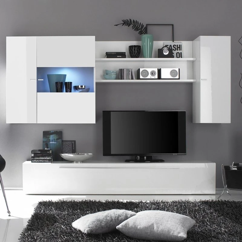 Meuble de salon moderne en MDF mélaminé - Table TV Cabinet.