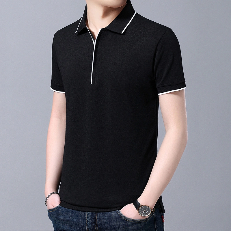 Factory Price Wholesale/Supplier 100% Organic Cotton Printing Raglan Sleeve Short Sleeve Double Polo Shirts Business Polo Shirt