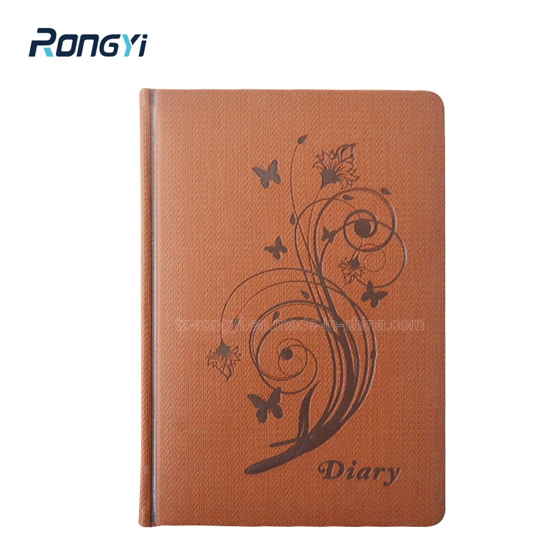 2024 Customized A5 Stationery Notebook Hardcover PU Leather Embossing Logo Diary