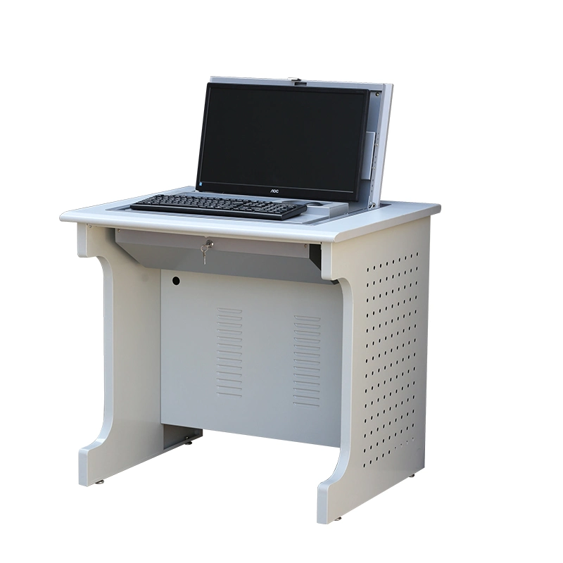 Manuelle Bildschirmhochklappung Sicherheitsbox für Schreibtisch/drehbare Klappe Nach oben Computertisch