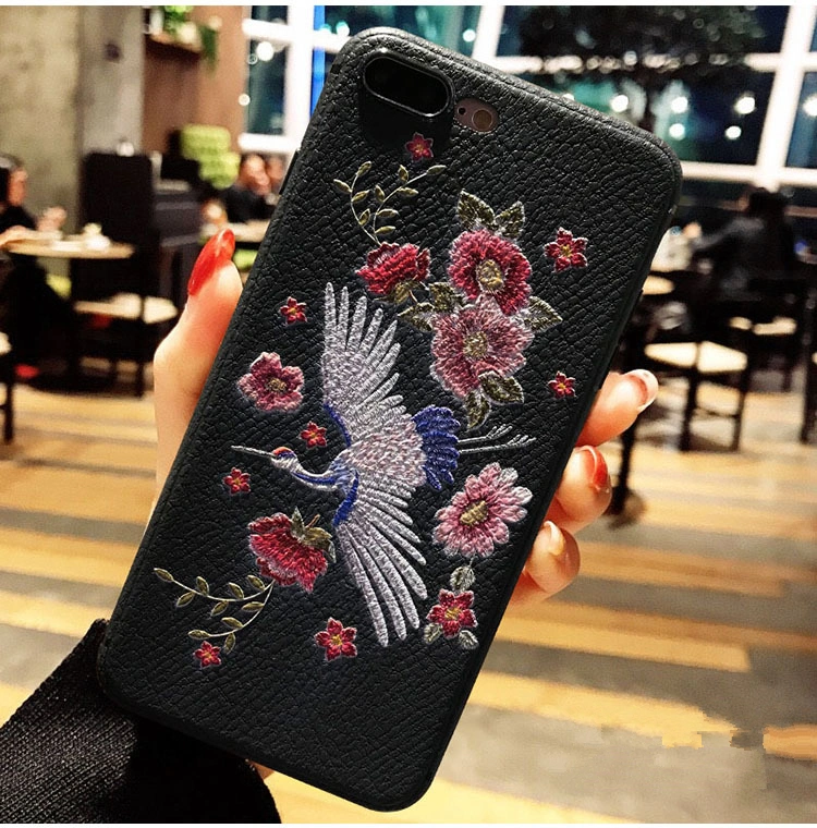 Custom Embroidery Phone Case for iPhone 7 8 X