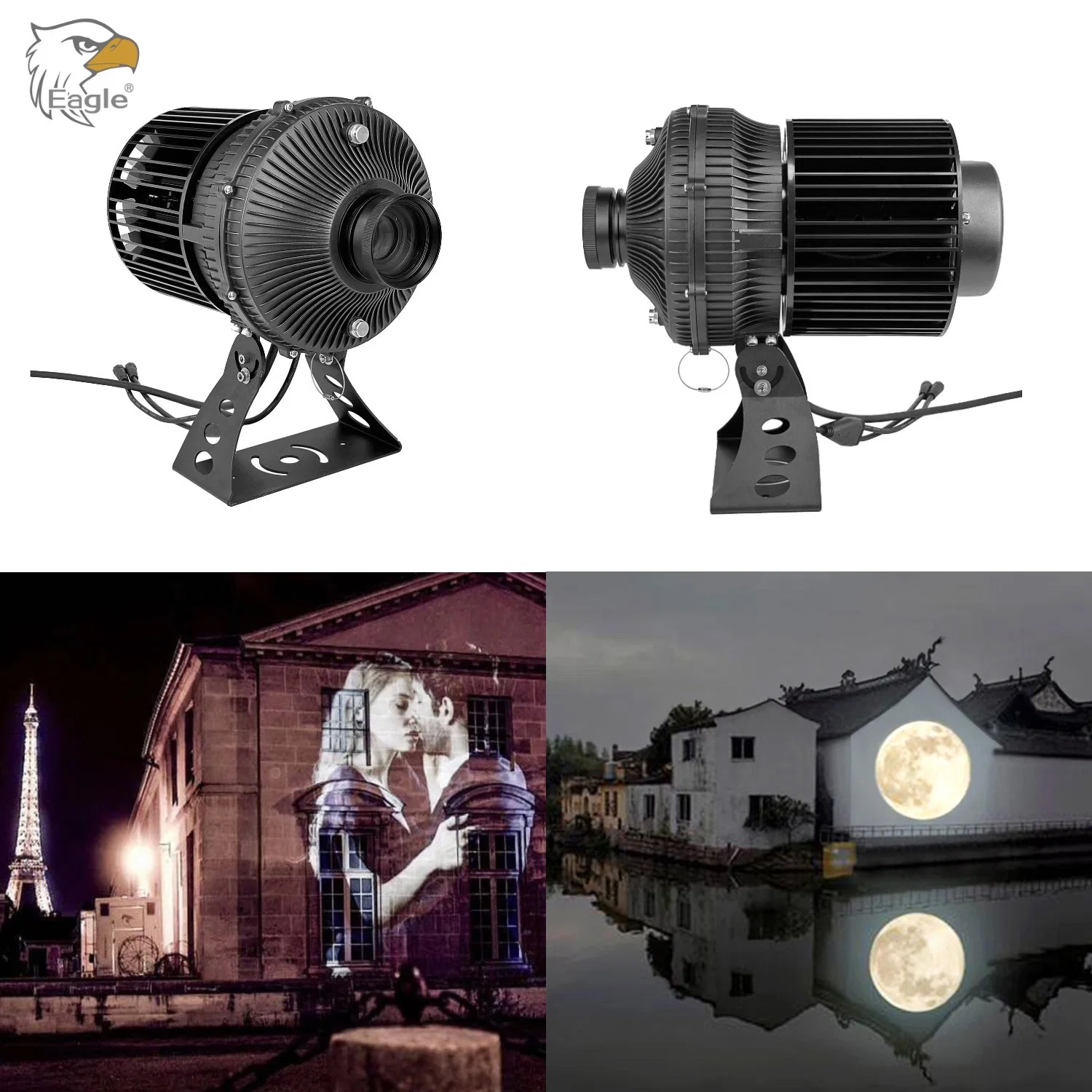 LED 220 W, à prova de água, para exterior, projeção automática de ciclos com várias imagens, paisagem Iluminação luz do projector Gobo
