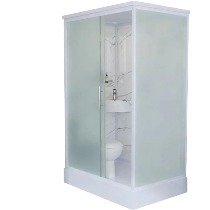 Tempered Glass Shower Wall Panels with Adjustable Support Bar for Bathroom