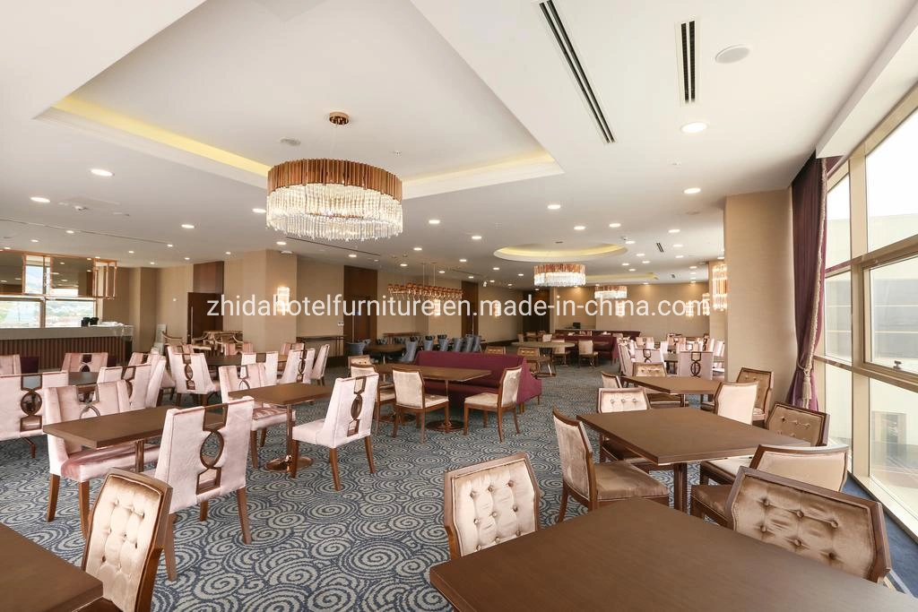 Commercial Modern Wooden Cafe Restaurant Furniture Table Chairs for Hotel