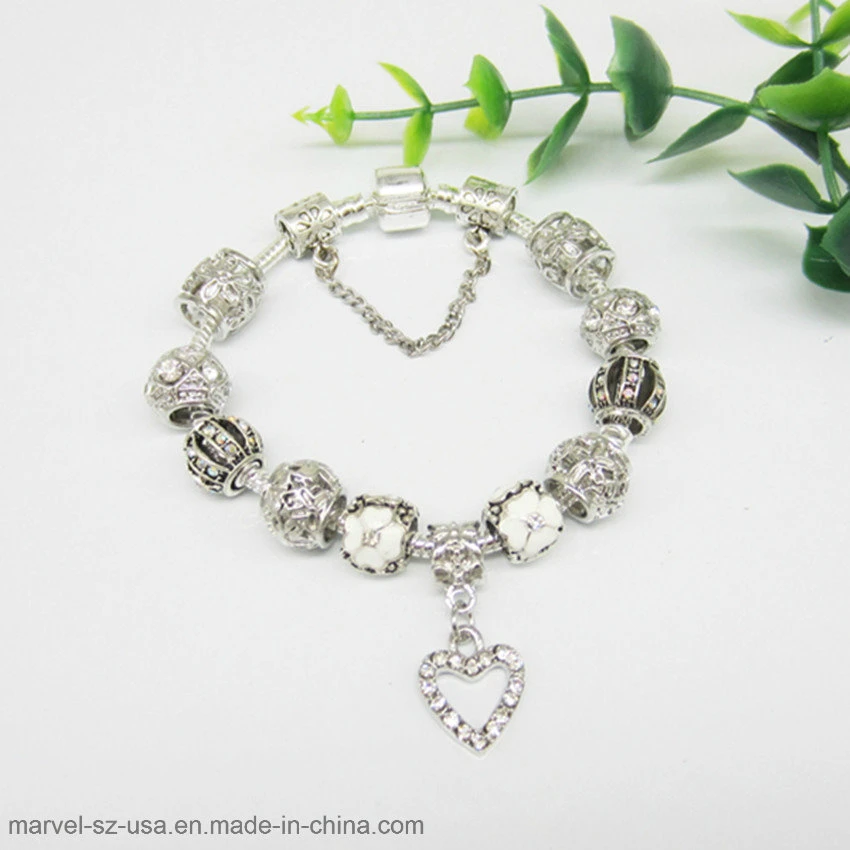 Silver Crystal Luxury Brand Women Charm Bracelet Jewelry Gift