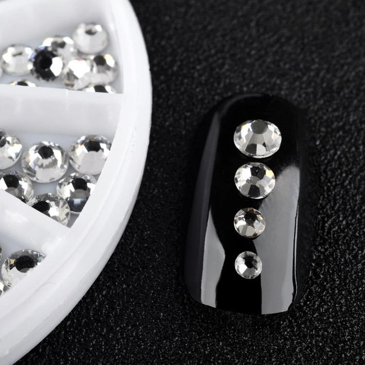 Nail Jewelry Rhinestone Jewelry Disc Nail Ornament Flat White Diamond