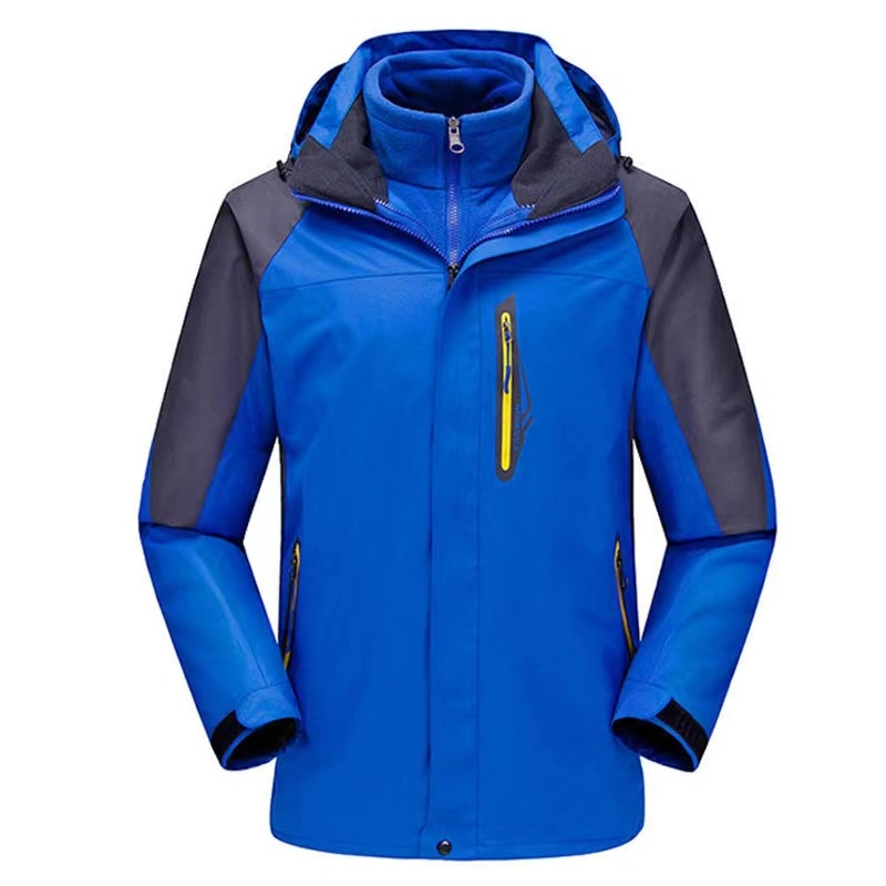 Großhandel Kontrastfarben Herren Winter Outdoor Fleece Gefüttert Jacke Wasserdicht Windproof 3 in 1 Ski Snow Windbreaker Mantel