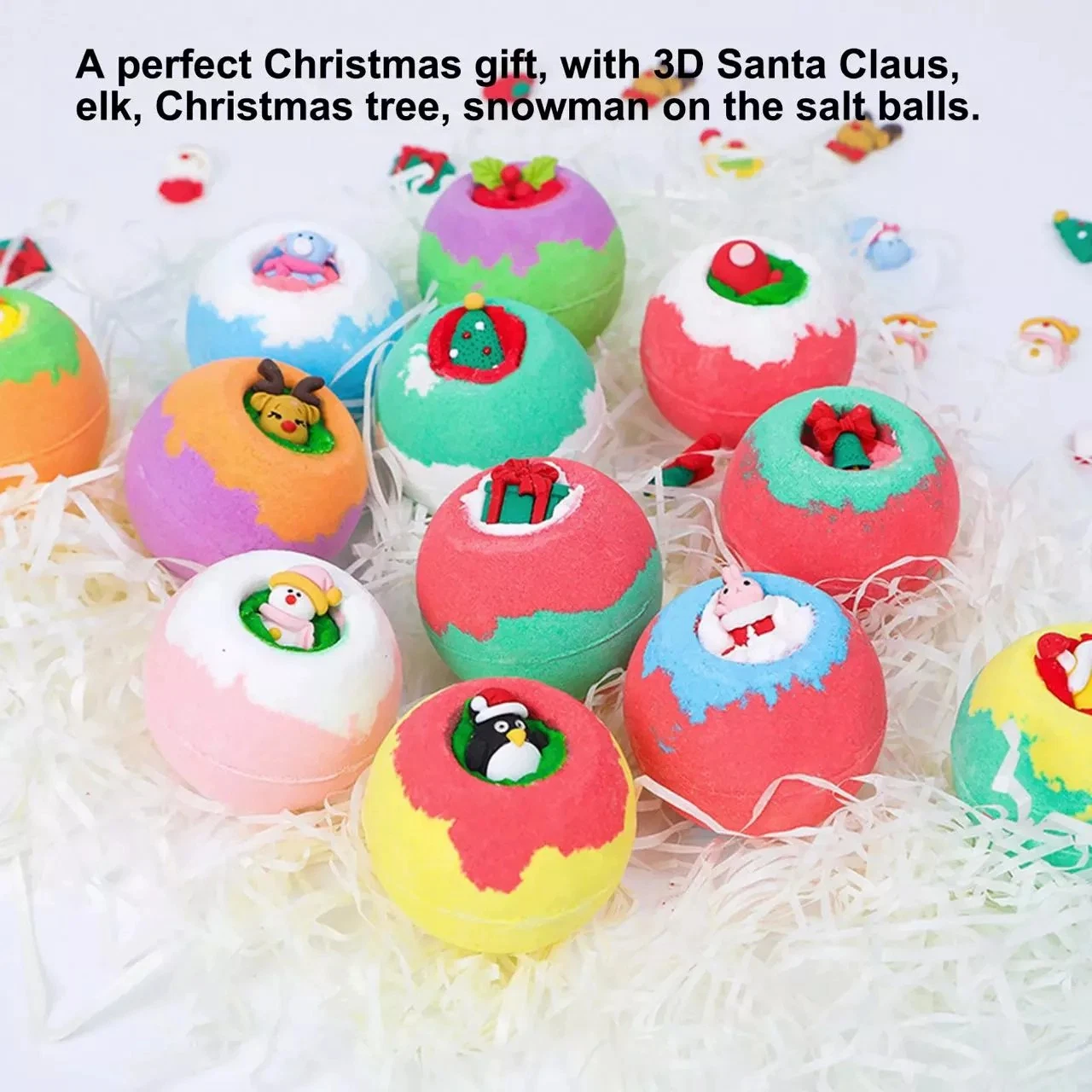 Hot Selling Bath Bomb Natural Kids Christmas Gift Set with Toy Inside Customized300 - 2999 Pieces