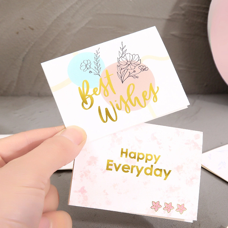 Creative Stamping Greeting Card Personalized Birthday Gift Card Blessing Wishes for Congratulations Card