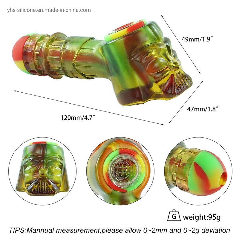 Venda por grosso de fumar portátil Novo Design Exterior do tubo Sillcone de venda e de resina quente do Tubo Esquerdo