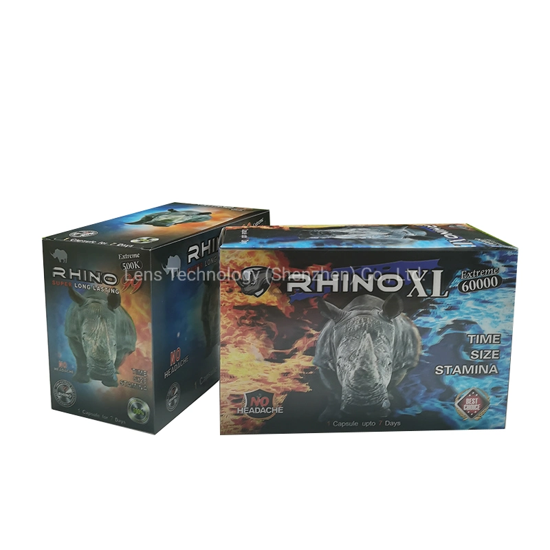 STAMINA loco Rhino Comprimido 3D Lenticular cartão 3D Embalagem Box