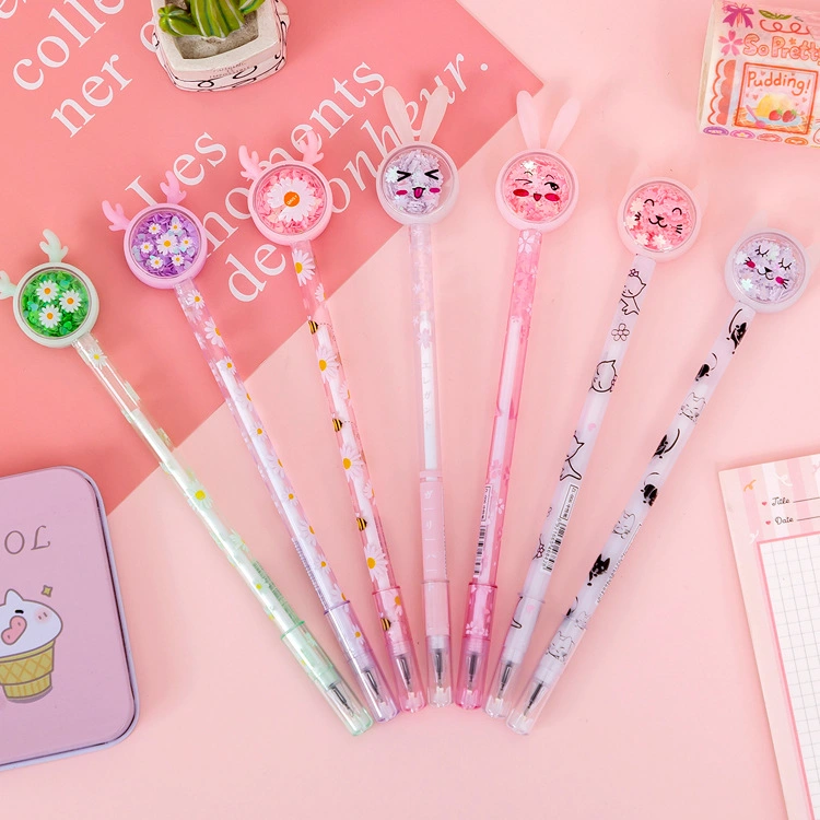 Wholesale/Supplier Rabbit Reindeer Butterfly Glitter Transparent Gel Pen