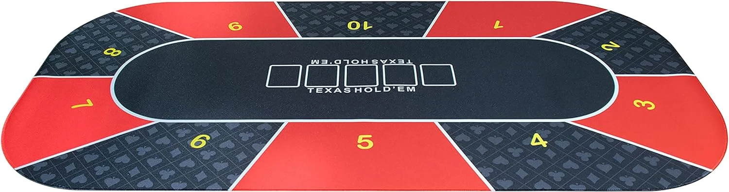 100% Customized Design Rubber Board Game Poker Table Mat Texas Hold'em Poker Pad