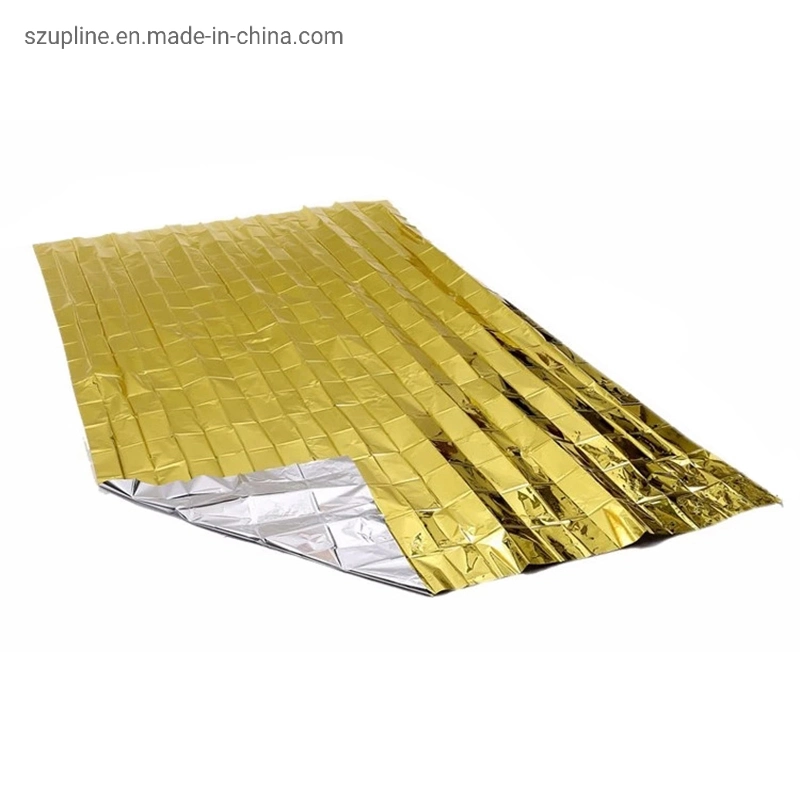 Outdoor Camping Golden Erste Hilfe Lebensrettende Pet Wool Aluminium Überlebenstemperaturschutz Für Notfallfolie