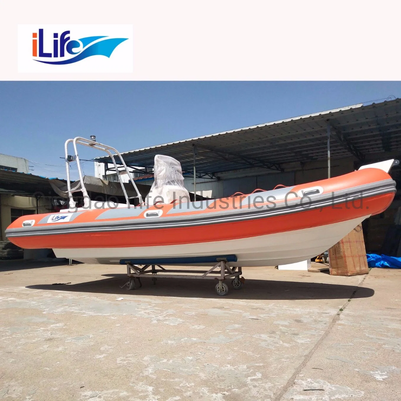 Ilife (CE) 17.7FT 5.4m 10 Persons Original Factory Hypalon or PVC Fiberglass Hull Inflatable Rib Boat for Sale