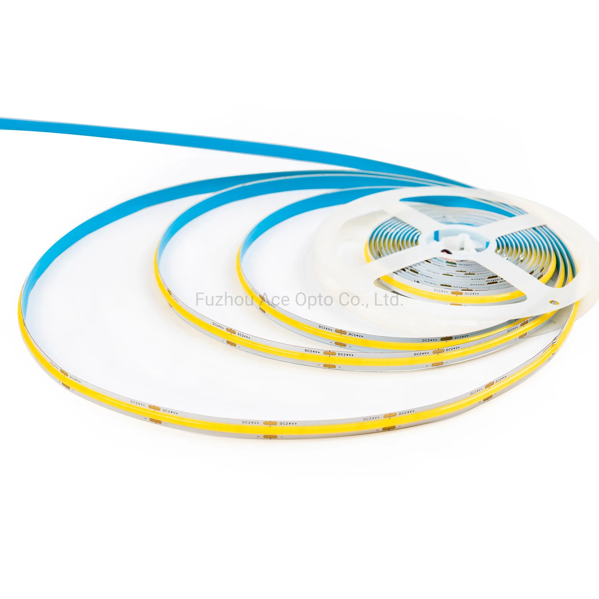 High Brightness Ww+Cw Color Temperature Adjustable DC24V Flexible 318 LEDs/M IP68 COB LED Tape Light Ribbon for Indoor LED Strip