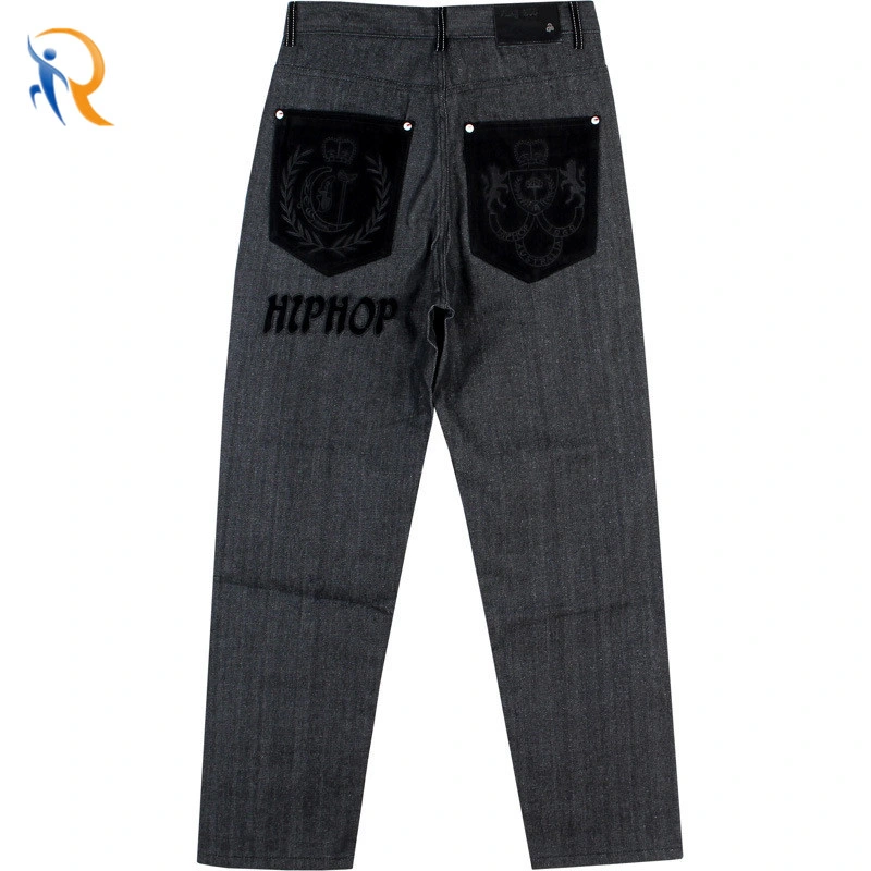 Street Style Hiphop Chenille Patch Jeans Jkt-217