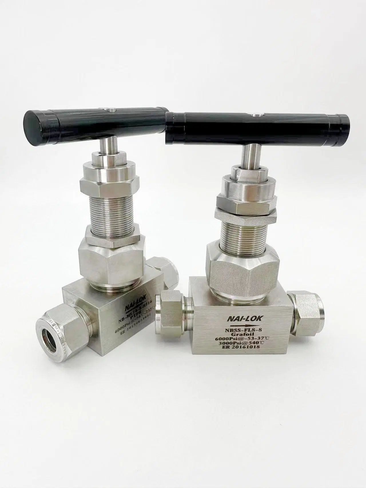 High Temperature High Pressure Stainless Steel SS316 Union Bonnet Needle Valve with Double Ferrule 6000psi Instrument Needle Valves