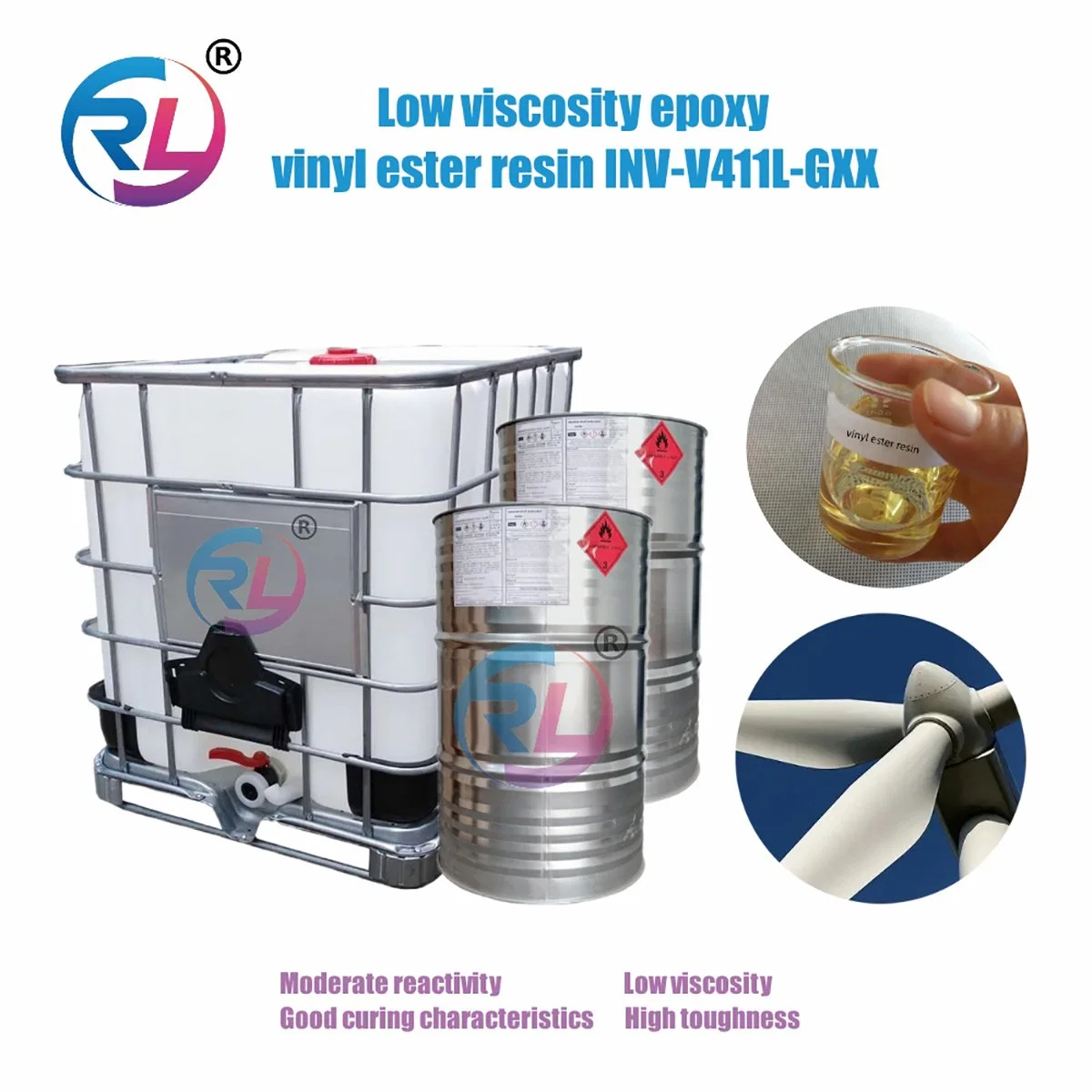 Proteção anticorrosão de resina de éster de vinil de saída de fábrica para injeção a vácuo Processo de moldagem e melhoria da resistência à hidrólise