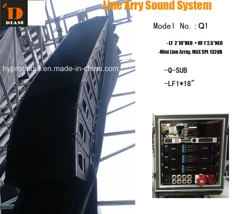 Q1 Passive Double 10 Inch Two Way Loudspeaker, Stage Line Array