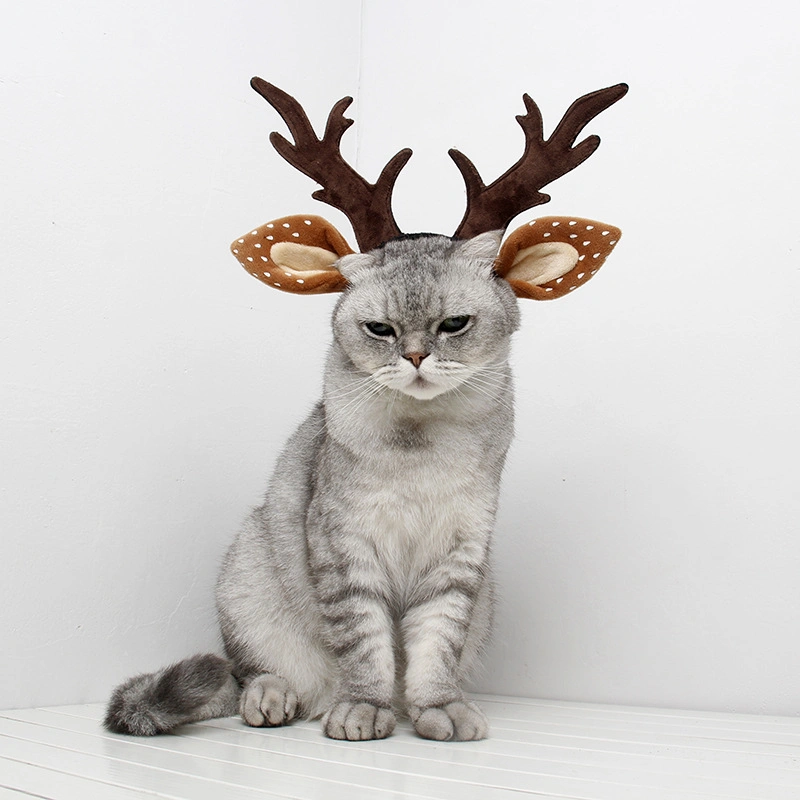 Fita para o cabelo acessório para o cabelo do animal de estimação de Natal para o cabelo com argolas para cão