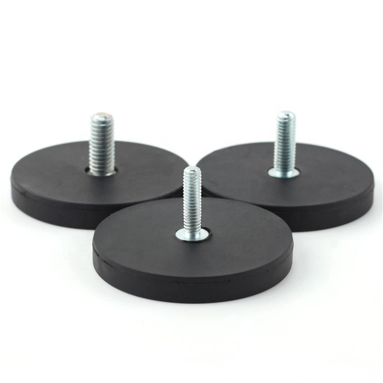 China Supplier Rubber Coated Neodymium Pot Magnet with Internal/External Thread