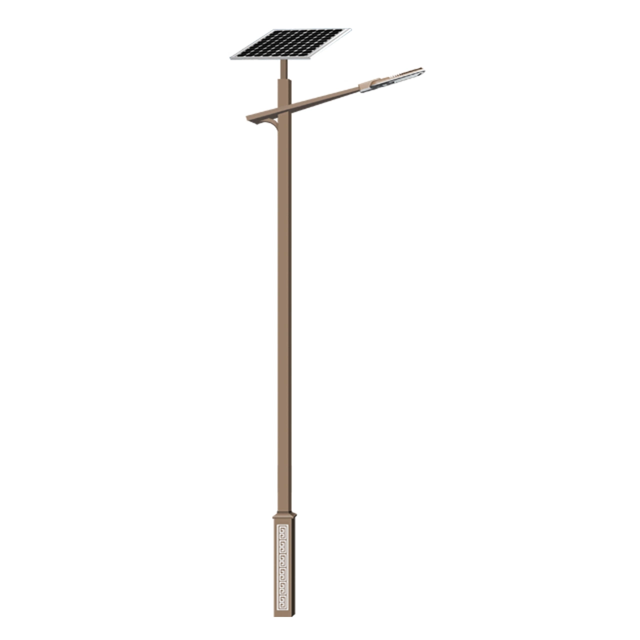 Outdoor Hot Galvanized Steel Solar Street Lamp Post Street Light Pole