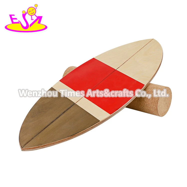 Wholesale/Supplier Fitness Training Wooden Wobble Balance Board with Cork Roller W01f089