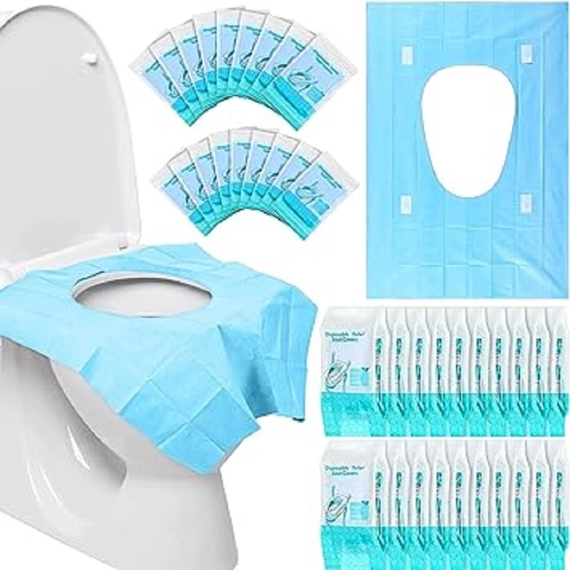 Capas de sanita - grandes, descartáveis - ideais para viagens, formação de bacio e higiene pessoal - 10 pacotes embalados individualmente