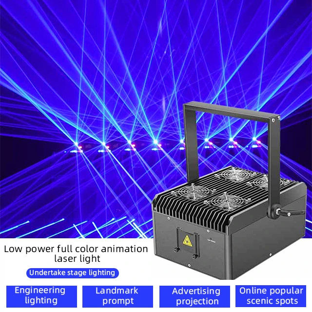 Novo festival de festa de Natal de Natal de vendas a quente Mini de animação a cores Luz laser RGB de 6 W.