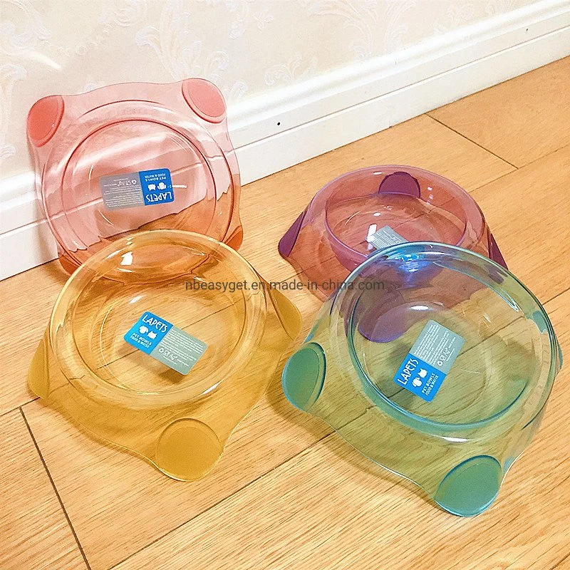 BPA Free Non-Skid Trendy Transparent Crystal Pet Food Bowl Feeder Esg12780