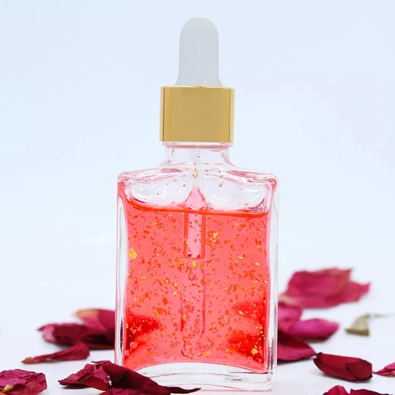 Rótulo privado pele iluminando Rose Elixir orgânico Vegan vitamina C Anti-pele de rinho 24K Gold Goil Rose face Serum