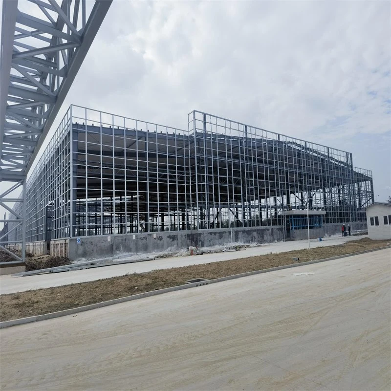 Prefab Industrial Metal Structural Steel Frame Storage Construction Warehouse