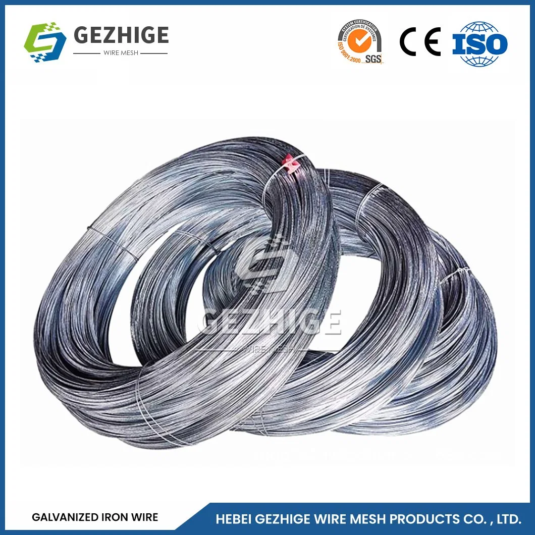 Gezhige Dx55D Dx56D Hot Galvanized Iron Wire Manufacturing Q195 Q235 0.2mm Galvanized Iron Wire China Square Hot Dipped Galvanized Lron Wire