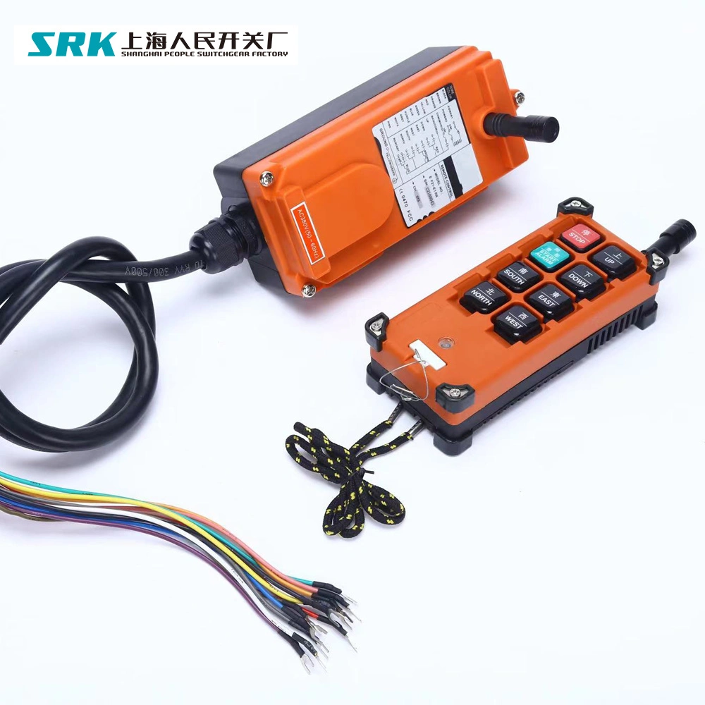 F21-E1b Waterproof CE Single Speed 6 Button 12VDC 48V 36V 110V 220V 230V 380V 415V Hoist Tower Overhead Bridge Crane Wireless Industrial Remote Control