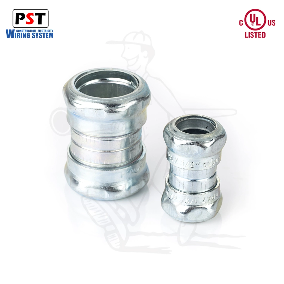 Galvanized UL Approval EMT Steel Pipe Fitting Compression Coupling