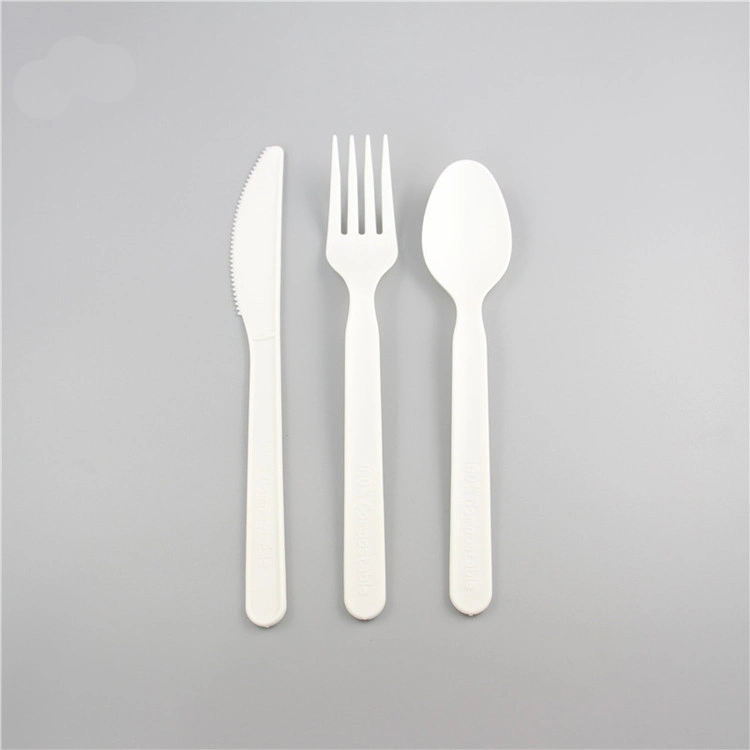 7 Inch Disposable PLA Fully Degradable Tableware Plastic Cutlery Set