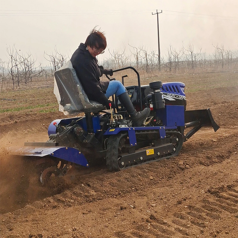 25HP Power Farm Cultivator Rotary Tiller Agricultural Mini Crawler Tractor