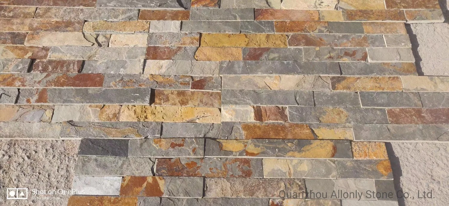 Outdoor Rusty Slate Culture Stacked Stone for Wall Cladding