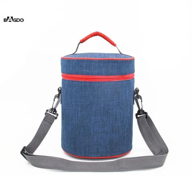 Customized Isothermic Round Shoulder Insulated Cooler Lunch Bag for Frozen Food